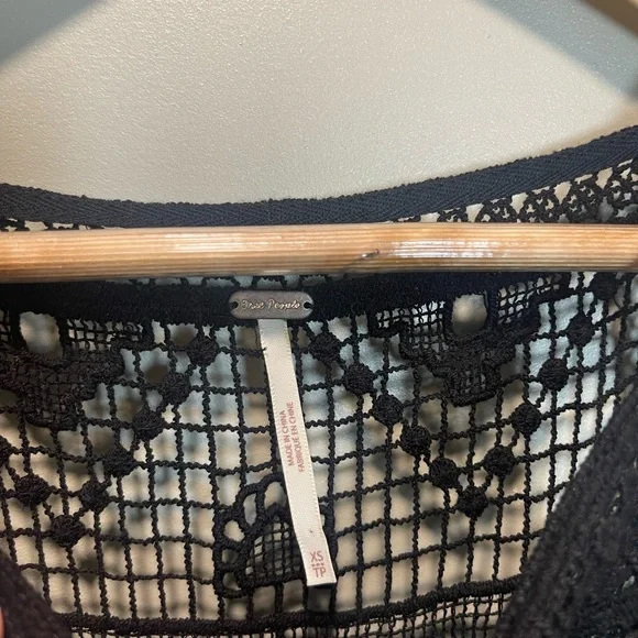 Free People Black Crochet Backless Dress - Picture 5 of 7